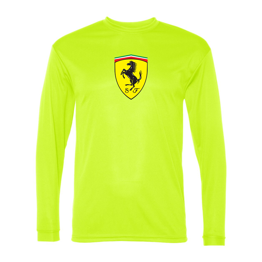 Men’s  Ferrari Motorsport Car Polyester Long Sleeve T-Shirt