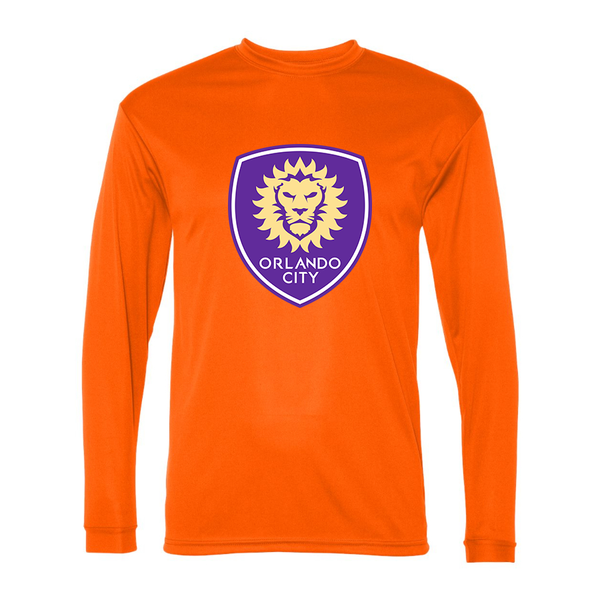 Men's Orlando City Soccer Polyester Long Sleeve T-Shirt