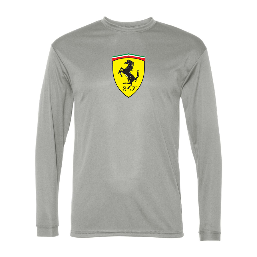 Men’s  Ferrari Motorsport Car Polyester Long Sleeve T-Shirt