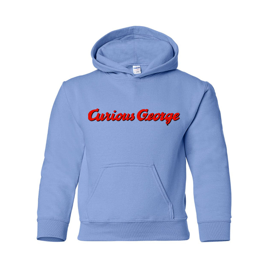 Youth Kids Curious George Cartoon Pullover Hoodie