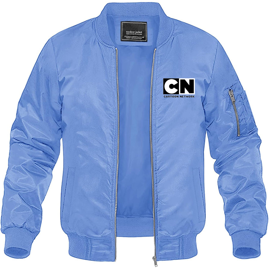 Men's Cartoon Network Lightweight Bomber Jacket Windbreaker Softshell Varsity Jacket Coat