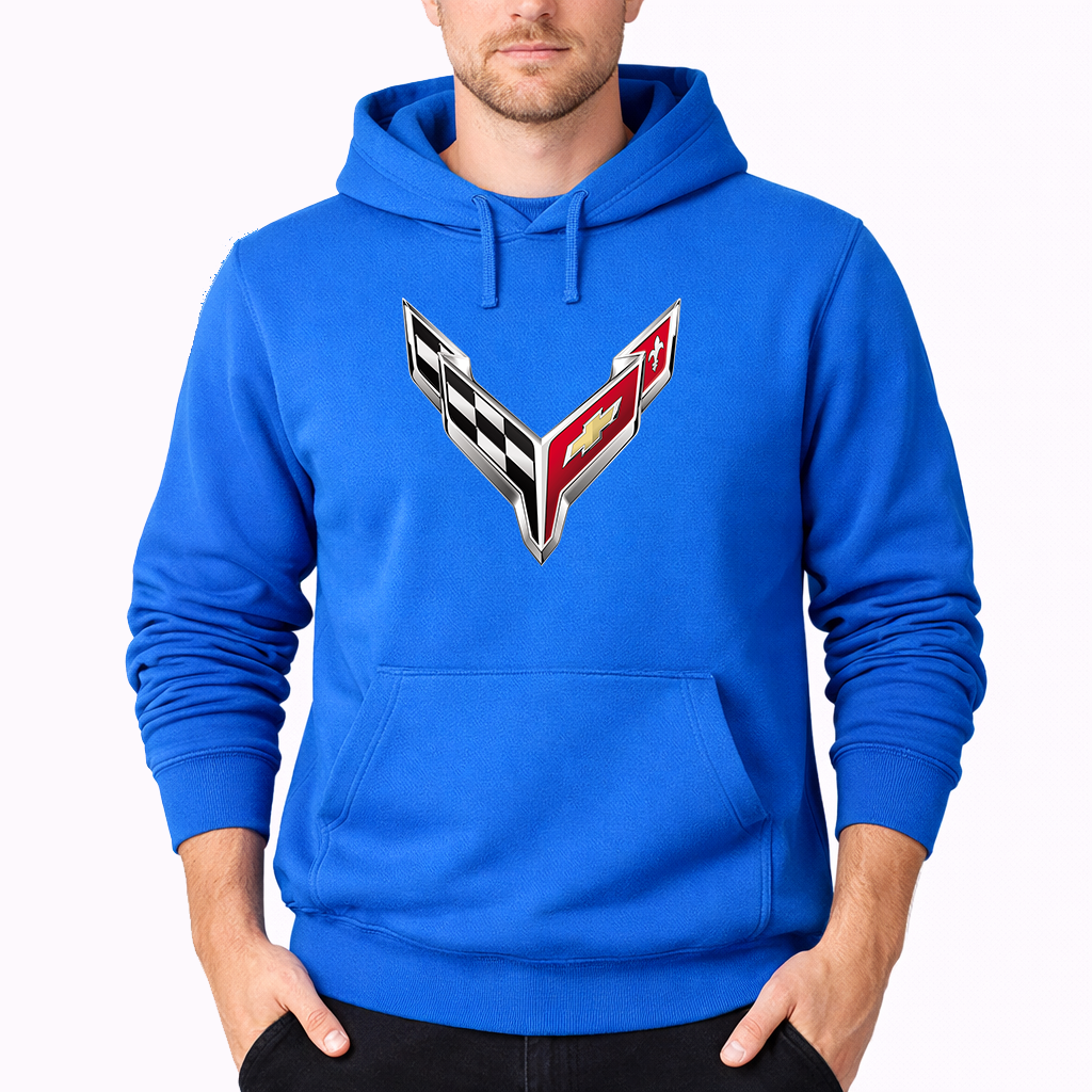 Men's  Chevrolet Corvette Car Pullover Hoodie