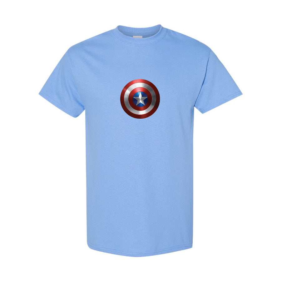 Youth Kids Captain America Superhero Cotton T-Shirt