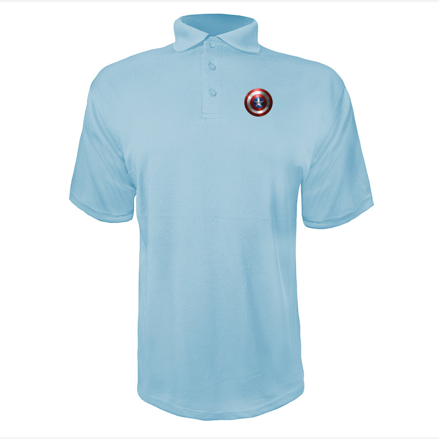 Men's Captain America Superhero Polyester Polo