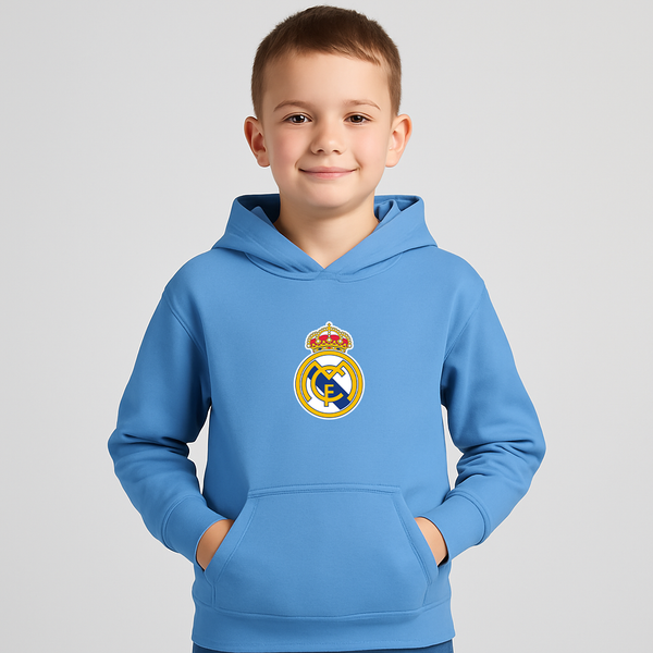 Youth Kids Real Madrid Soccer Pullover Hoodie