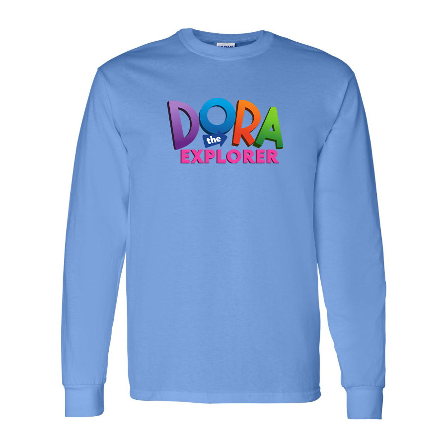 Men's Dora The Explorer Cartoon Long Sleeve T-Shirt