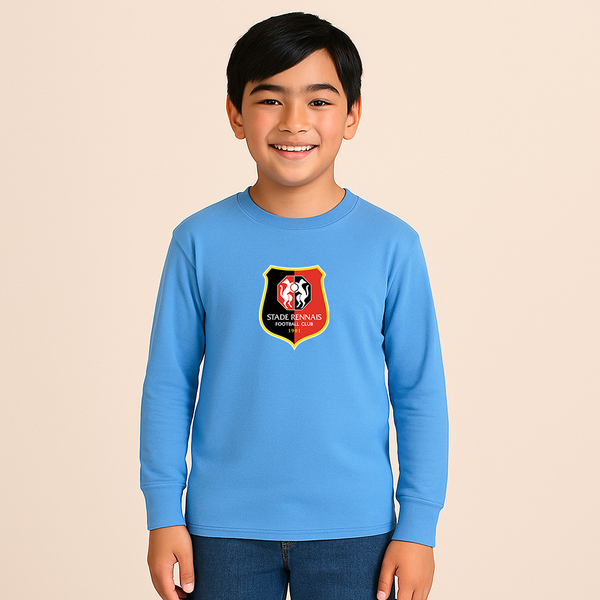 Youth Kids Stade Rennais FC Long Sleeve T-Shirt