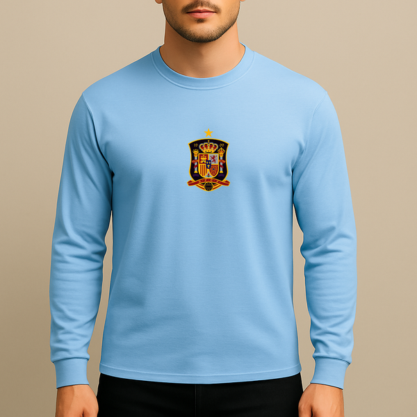 Men's Spain National Soccer Team Long Sleeve T-Shirt