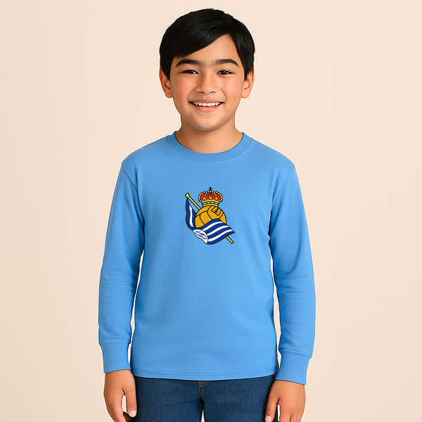 Youth Kids Real Sociedad FC Long Sleeve T-Shirt