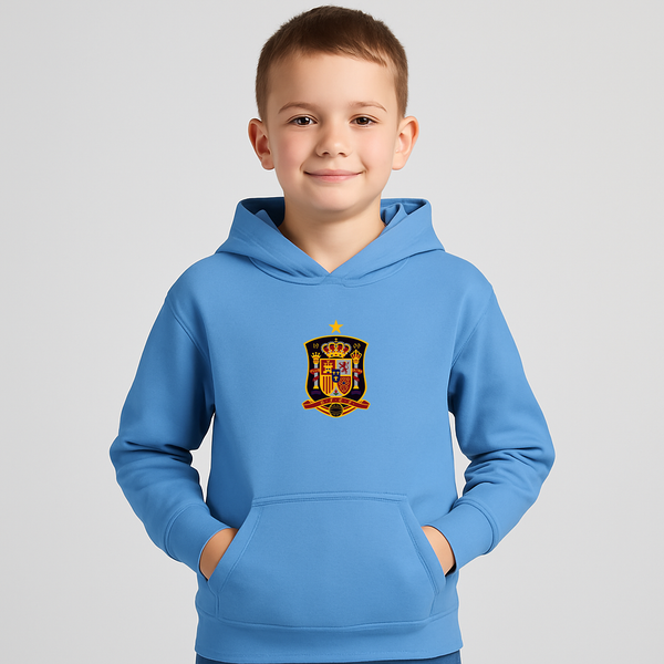 Youth Kids Spain National Soccer Team Pullover Hoodie