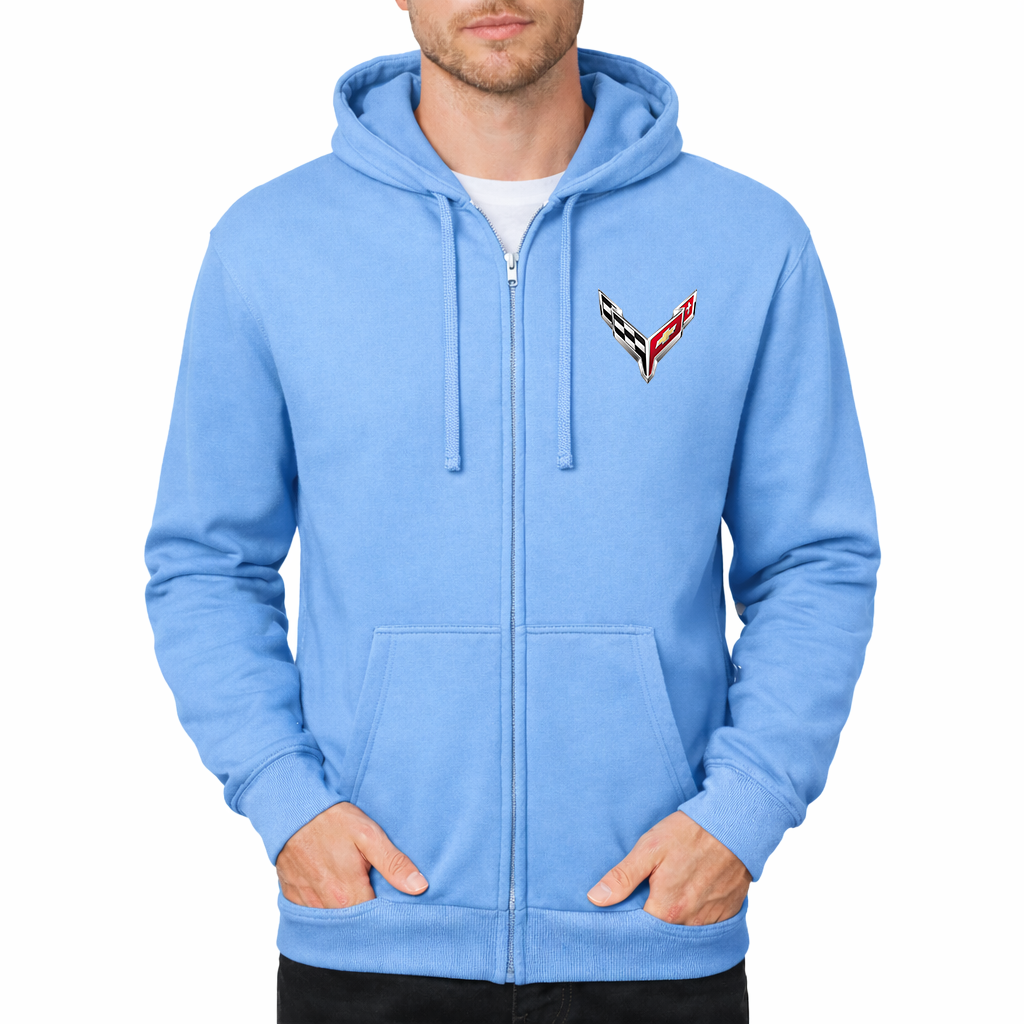 Men's Chevrolet Corvette Car Zipper Hoodie