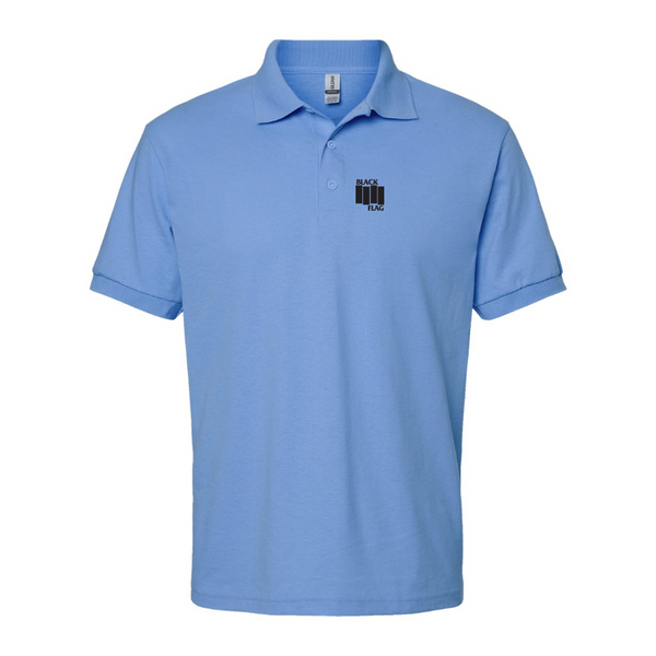 Men's Black Flag Logo Dry Blend Polo