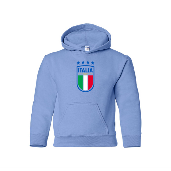Youth Kids Italy National Soccer Pullover Hoodie