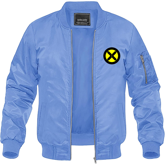 Men's X-Men Marvel Comics Superhero Lightweight Bomber Jacket Windbreaker Softshell Varsity Jacket Coat