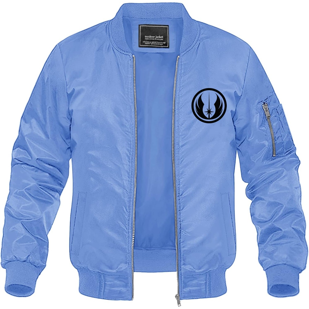 Men's Jedi Star Wars Movie Lightweight Bomber Jacket Windbreaker Softshell Varsity Jacket Coat