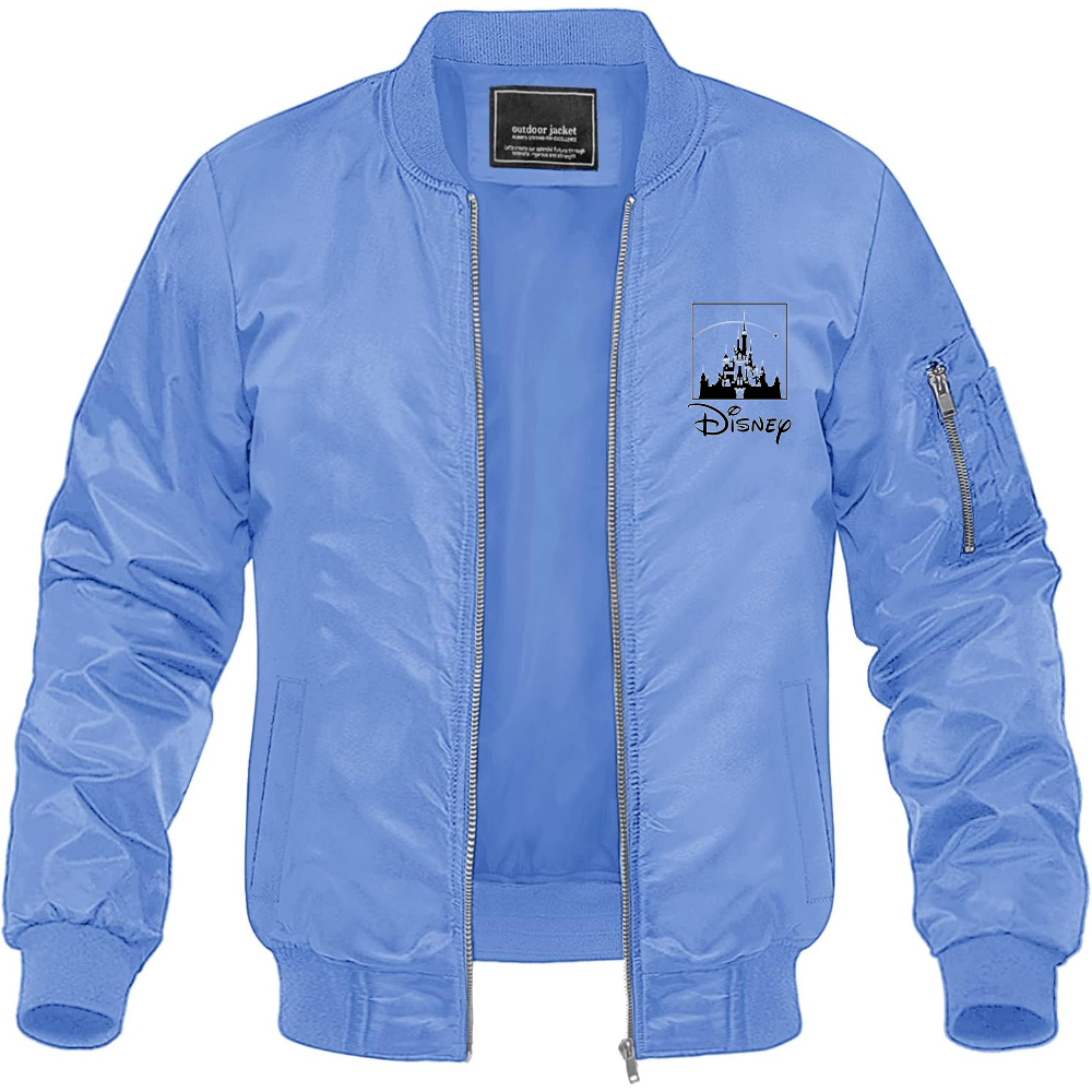 Men's Walt Disney Cartoon  Lightweight Bomber Jacket Windbreaker Softshell Varsity Jacket Coat