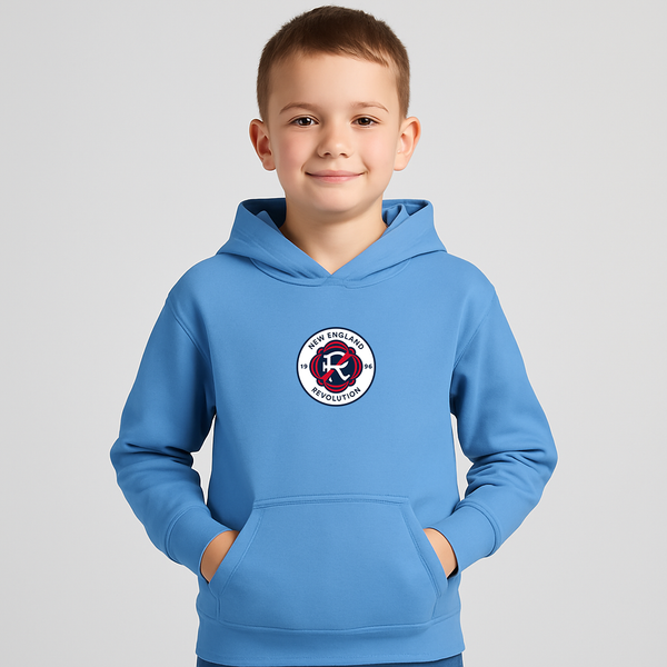 Youth Kids New England Revolution FC Pullover Hoodie