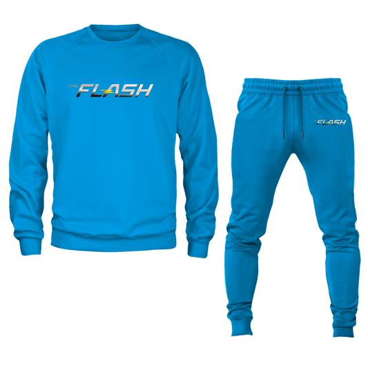 Men's The Flash DC Superhero Crewneck Sweatshirt Joggers Suit