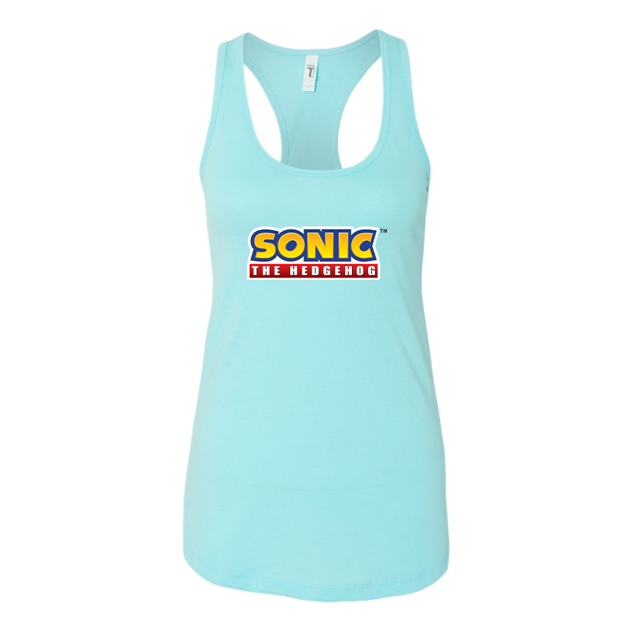 Women's Sonic The Hedgehog Cartoon Racerback Tank Top