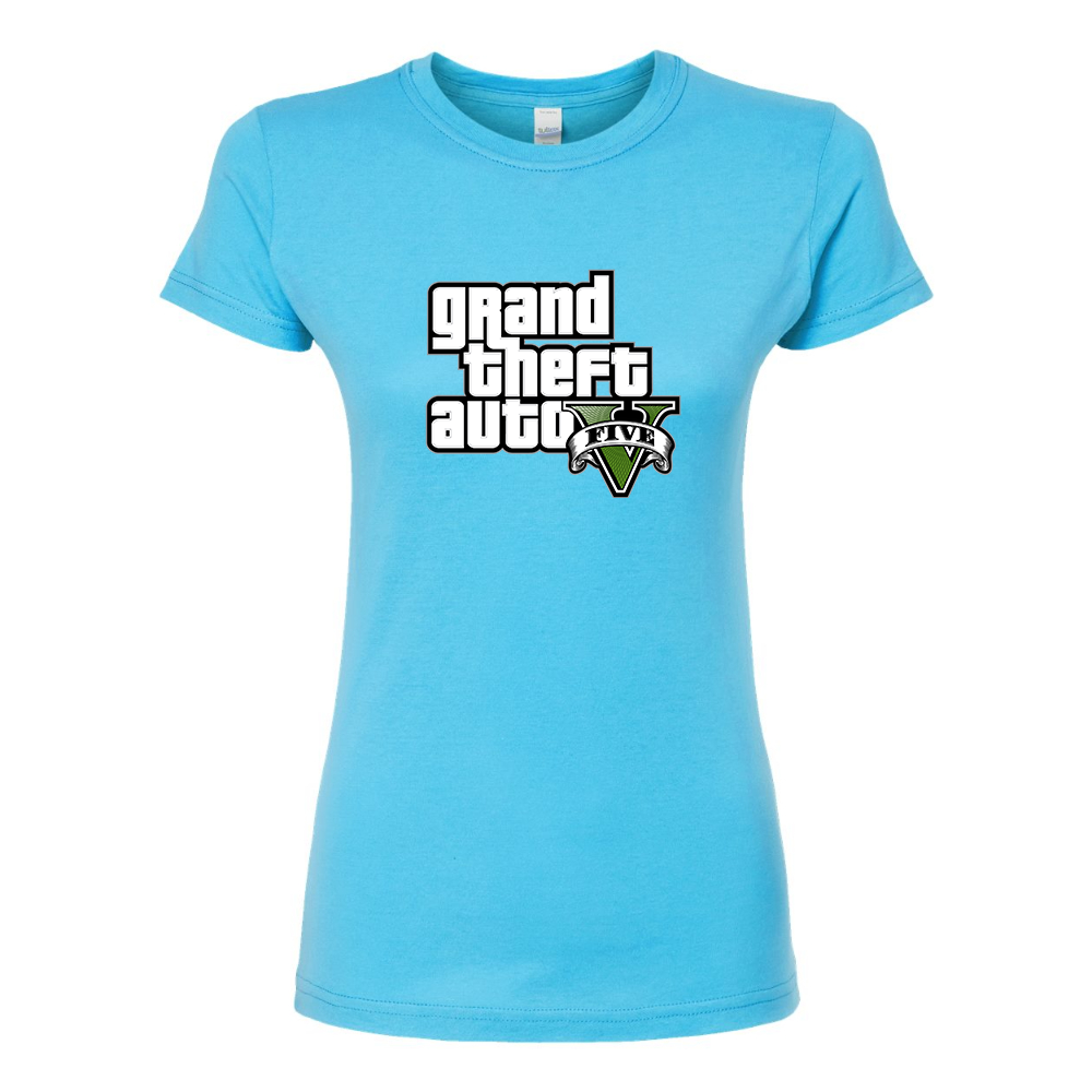 Women’s GTA 5 Grand Theft Auto V Round Neck T-Shirt Game