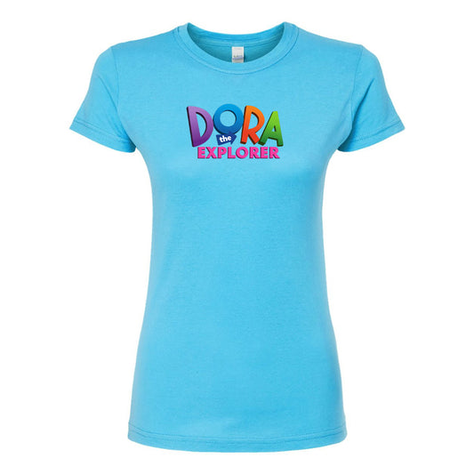 Women's Dora The Explorer Cartoon Round Neck T-Shirt