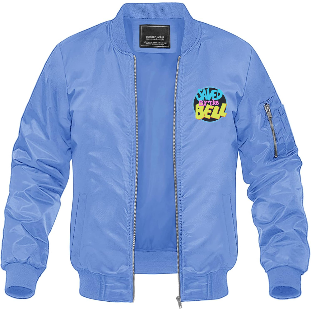 Men's Saved By The Bell Show Lightweight Bomber Jacket Windbreaker Softshell Varsity Jacket Coat