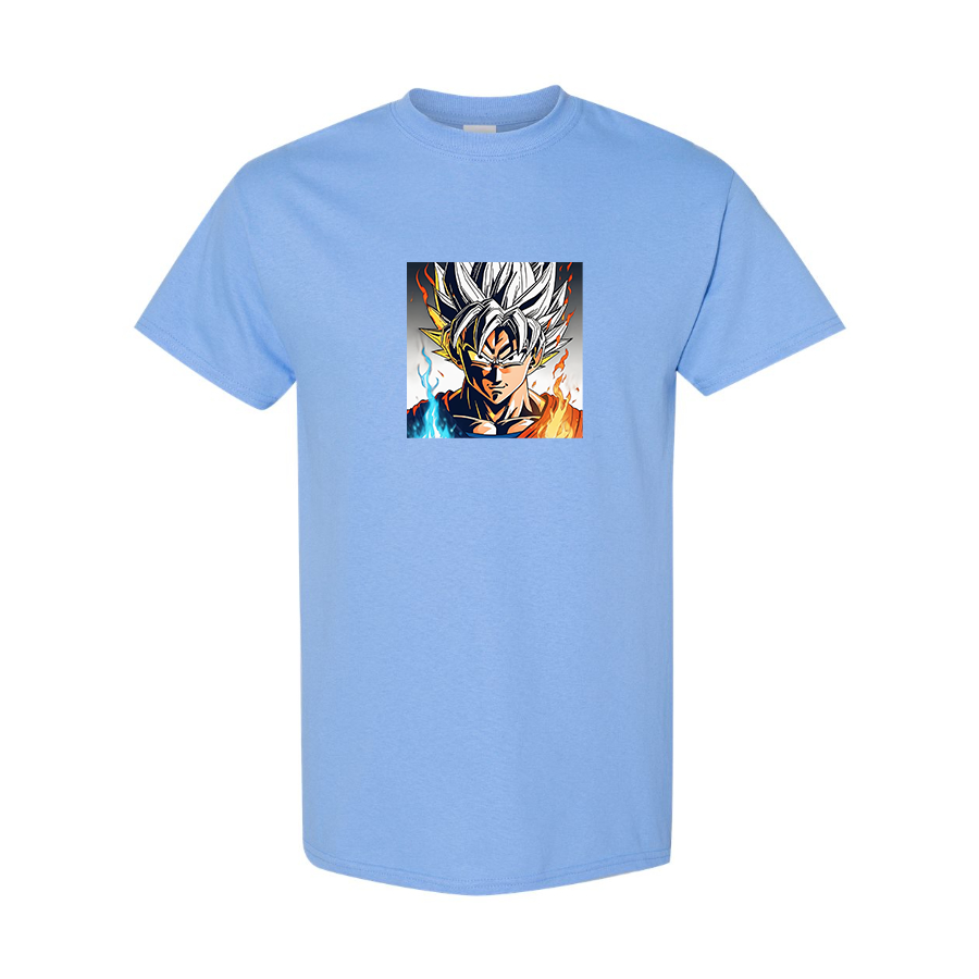 Men's Goku Fire Dragon Ball Z Cartoon Cotton T-Shirt