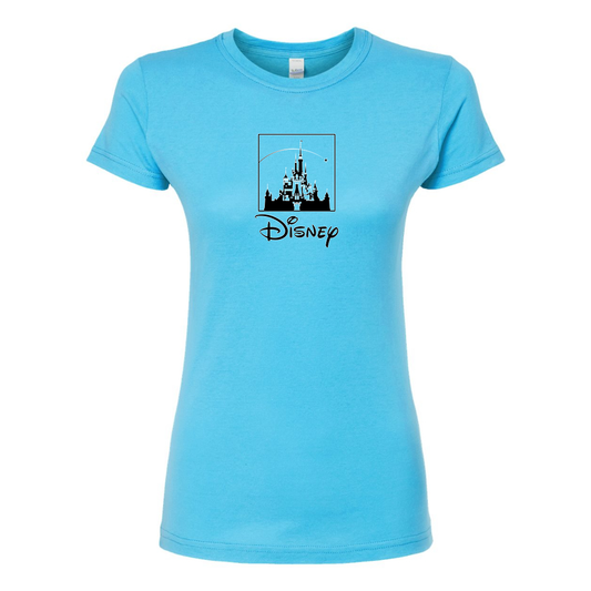 Women's Walt Disney Cartoon  Round Neck T-Shirt