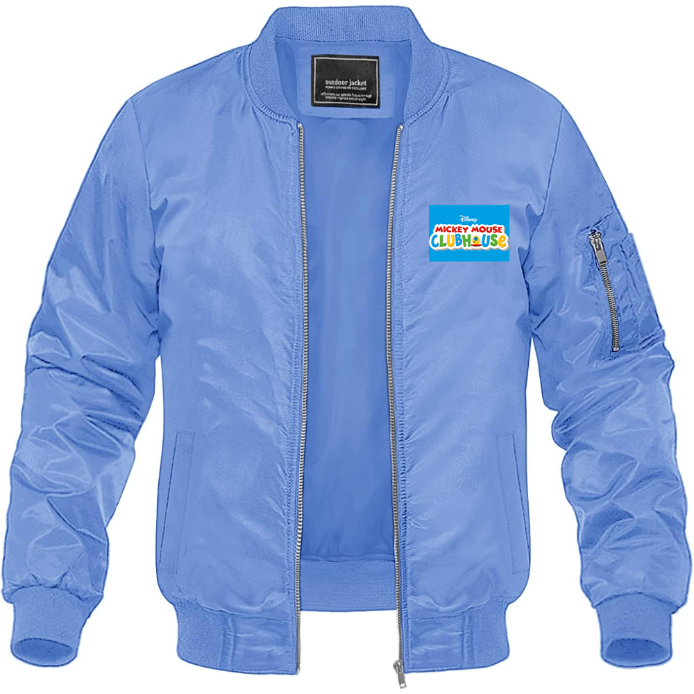 Men's Mickey Mouse ClubHouse Lightweight Bomber Jacket Windbreaker Softshell Varsity Jacket Coat