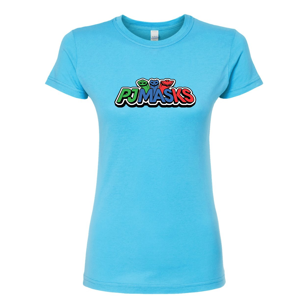 Women's PJ Masks Cartoon Round Neck T-Shirt