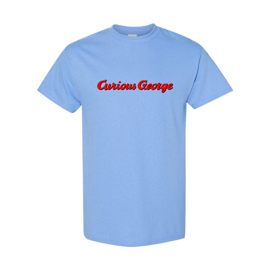 Men's Curious George Cartoon Cotton T-Shirt