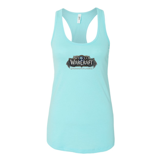 Women's World of Warcraft Dragon Flight Game Racerback Tank Top