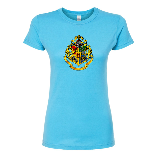 Women’s Hogwarts Emblem Harry Potter Movie Round Neck T-Shirt