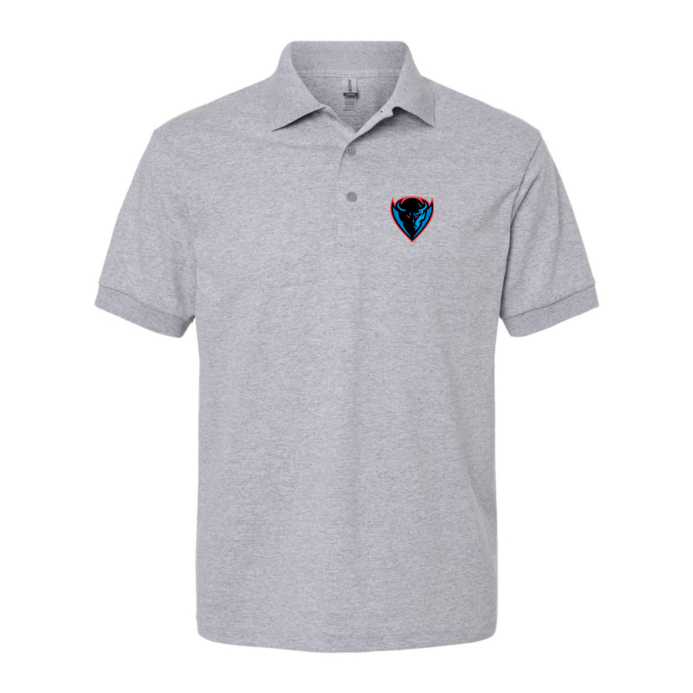 Men's DePaul Blue Demons Dry Blend Jersey Polo - Grey