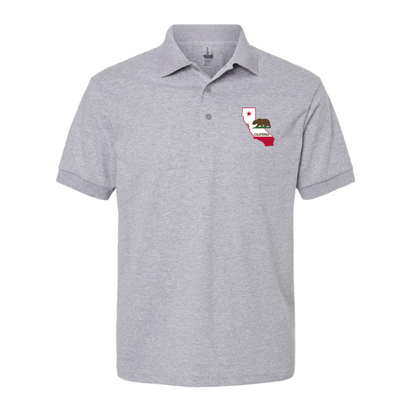 Men's California Bear Map Dry Blend Jersey Polo