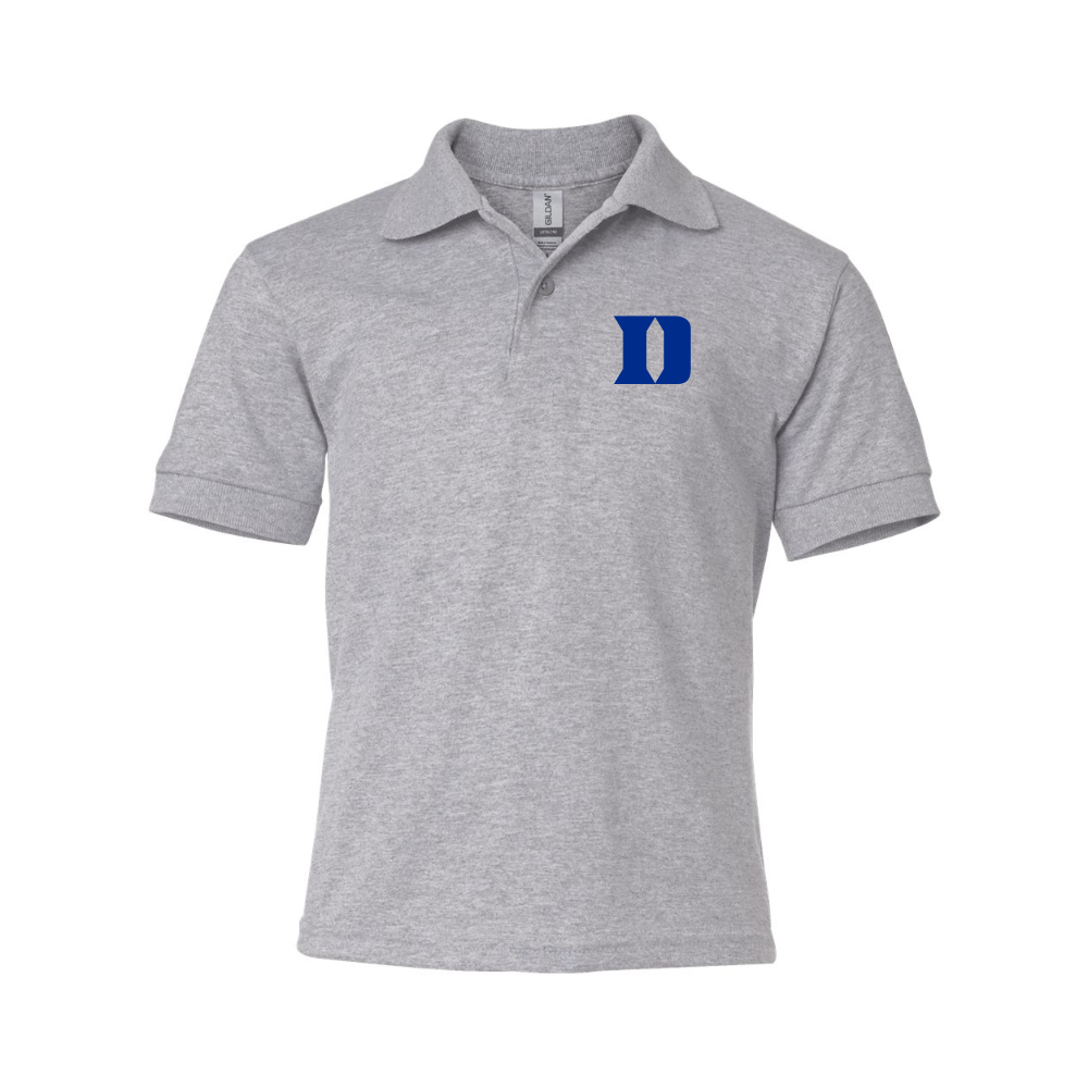 Men's Duke Blue Devils Dry Blend Jersey Polo - Grey
