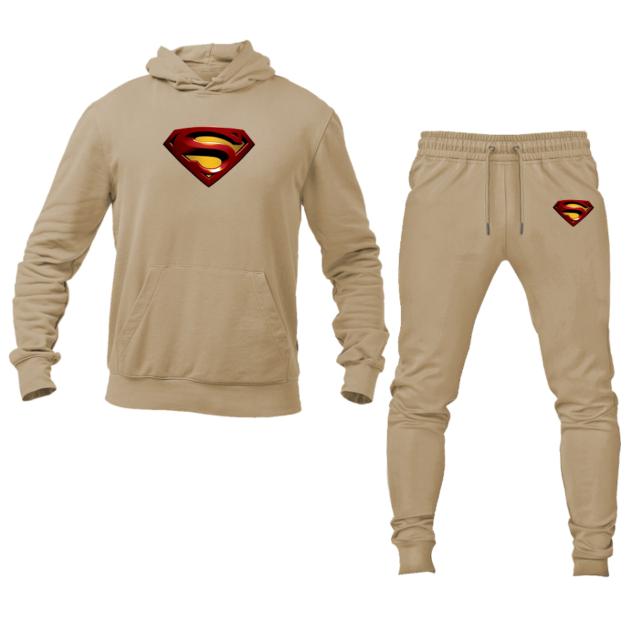 Men's Superman Superhero Hoodie Joggers Set