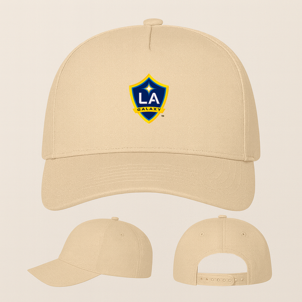 LA Galaxy FC Five Panel Twill Snapback Cap