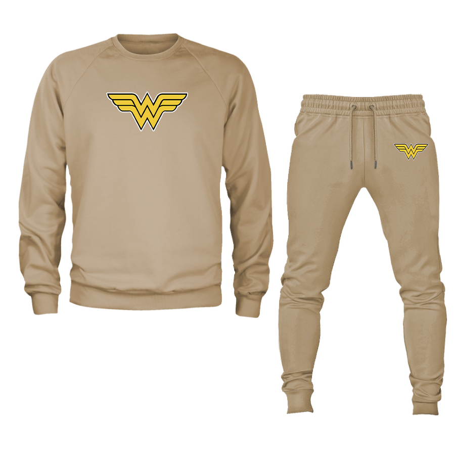 Men's Wonder Woman Superhero Crewneck Sweatshirt Joggers Suit