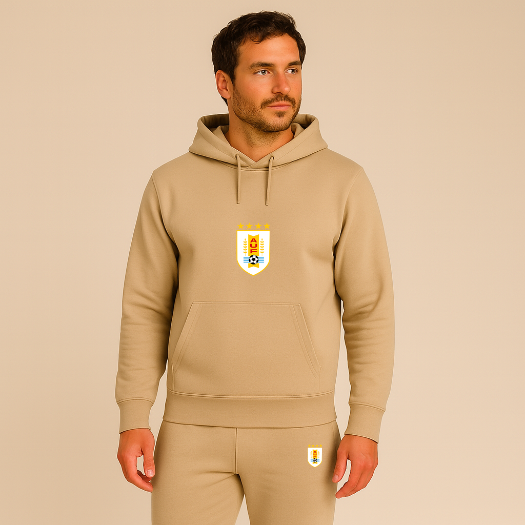 Men's Uruguay National Soccer Team Hoodie Joggers Set