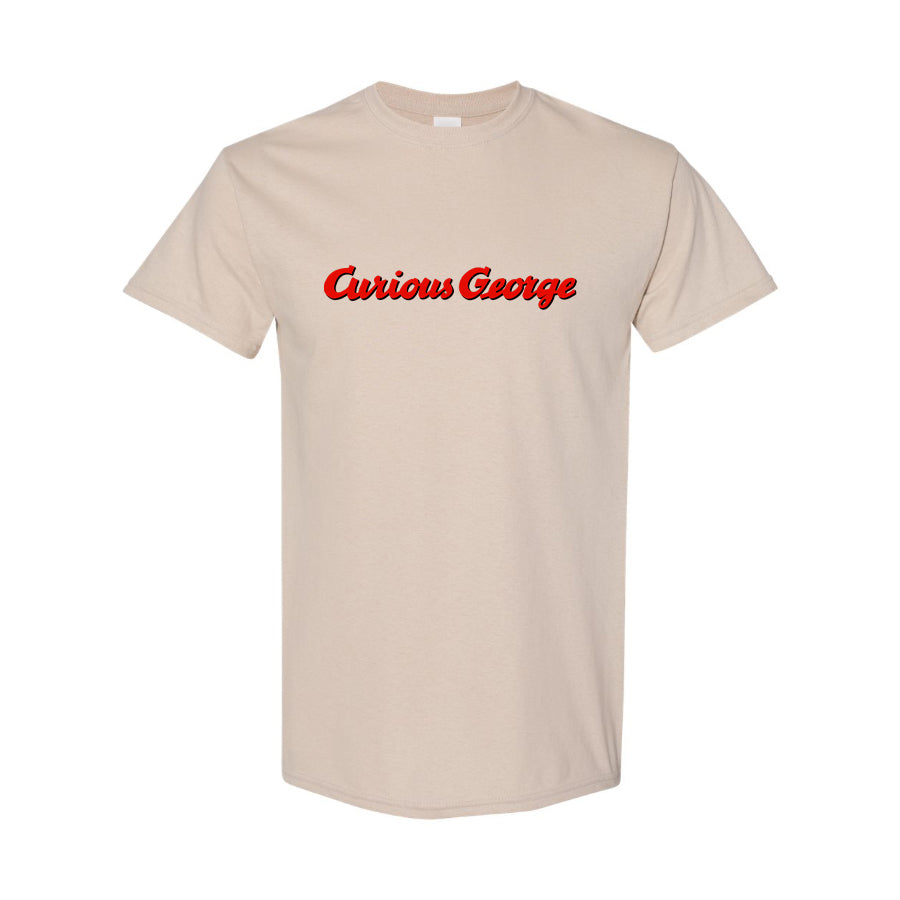 Men's Curious George Cartoon Cotton T-Shirt