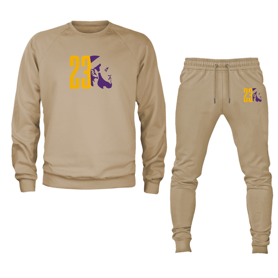 Men's Lebron James 23 Crewneck Sweatshirt Joggers Suit