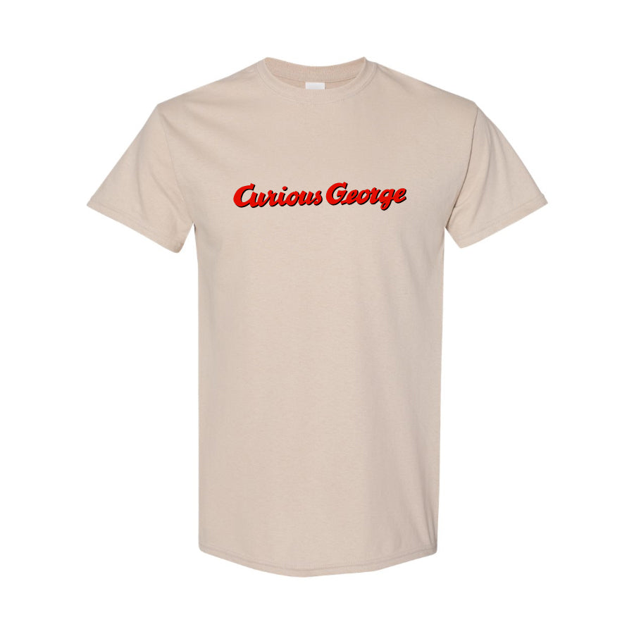 Youth Kids Curious George Cartoon Cotton T-Shirt