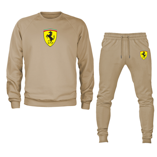 Men’s Ferrari Motorsport Car Crewneck Sweatshirt Joggers Suit