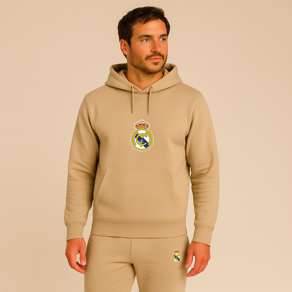 Men’s Real Madrid Soccer Logo Hoodie Joggers Set