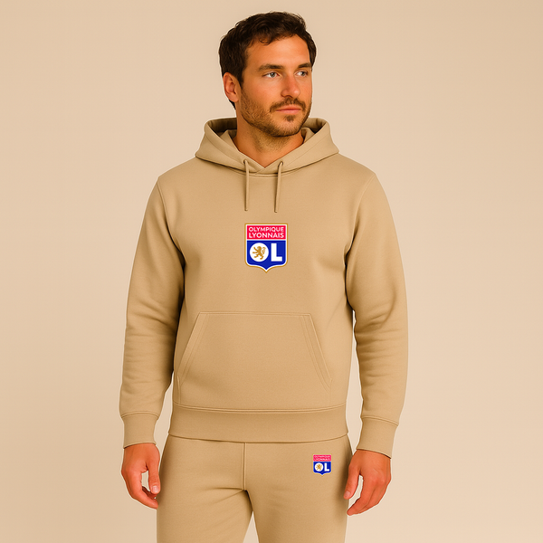Men's Olympique Lyonnais FC Hoodie Joggers Set