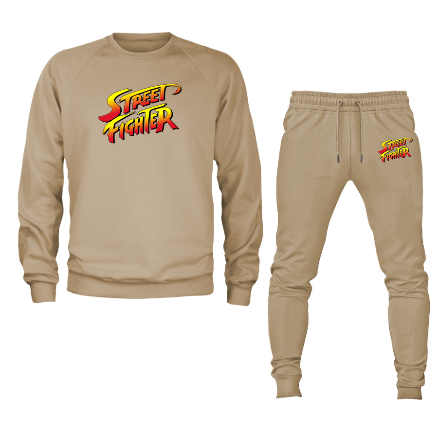 Men's Street Fighter Game Crewneck Sweatshirt Joggers Suit