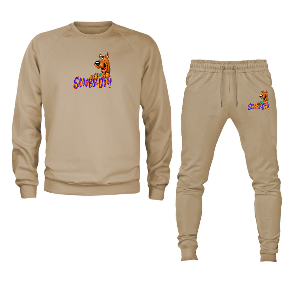 Men's Scooby Doo Cartoon Crewneck Sweatshirt Joggers Suit