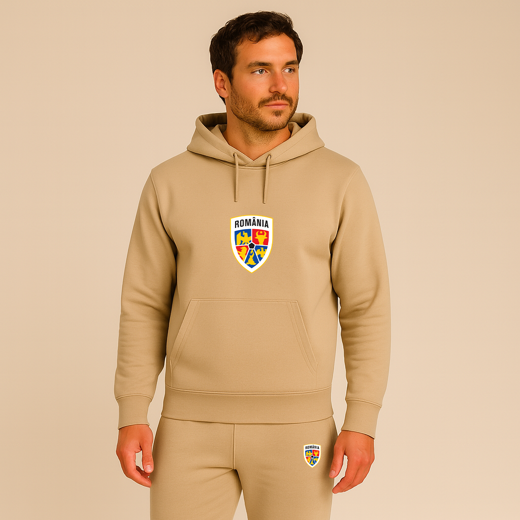 Men's Romania National Soccer Team Hoodie Joggers Set