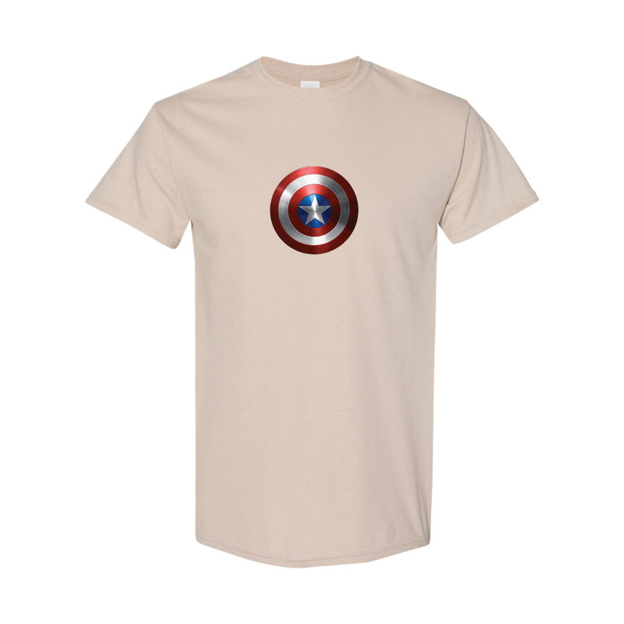 Youth Kids Captain America Superhero Cotton T-Shirt